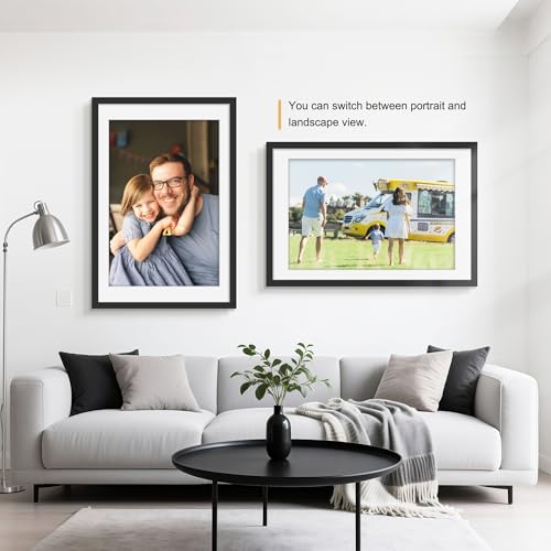 Picrit 24x36 Black Poster Frame 7 Pack, Display Pictures 20 x 30 with Mat or 24 x 36 without Mat for Horizontal or Vertical Wall Mounting, Wall Gallery Photo Frames