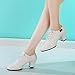 Womens Ballroom Dance Shoes Fashion Lace-up Dance Shoes Rubber Sole Non-Slip Breathable Outdoor Performance Party Dance Shoes Latin Dance Shoes (Color : White-5CM/1.96In, Size : 5)
