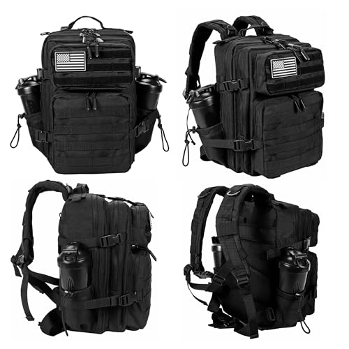 Image of LHI Tactical Military Backpack for Men and Women 25L /35L Army Assault Pack Bag Small Rucksack with Bottle Holder