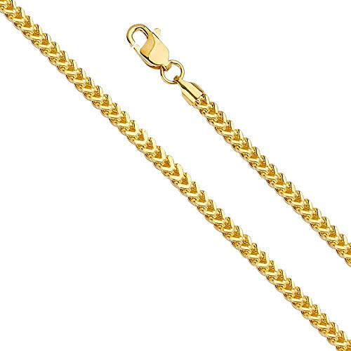 18K Fine Gold Box Franco Chain Style 