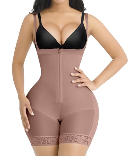 Image of SHAPELLX Fajas Colombianas Shapewear for Women Tummy Control Plus Size Postpartum Body Shaper Butt Lifting Bodysuit