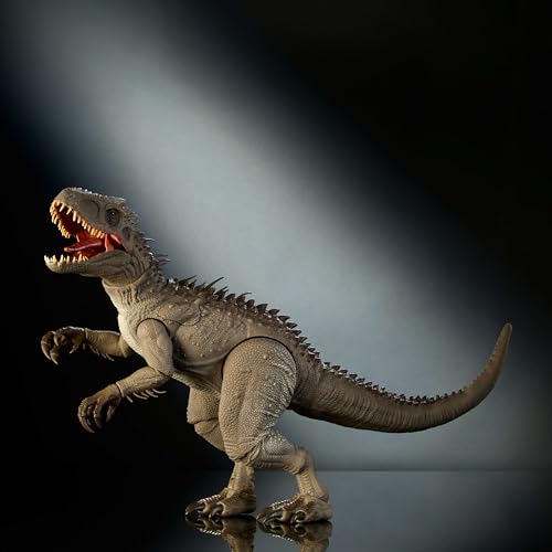 Image of Mattel Jurassic World Hammond Collection Indominus Rex Dinosaur Figure | Deluxe Articulated Large Size Action Figure, Swappable Claws & Tracking Implant