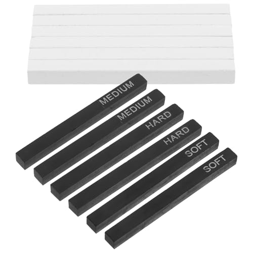 Zerodeko Carboncillos para Dibujar y Sombrear 12 Piezas 6 Barras de Carbón 6 Barras de Alto Brillo Profesionales para Artistas y Pintura al Carboncillo