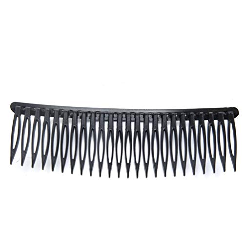 12 peines negros de plástico para cabello miniatura 3