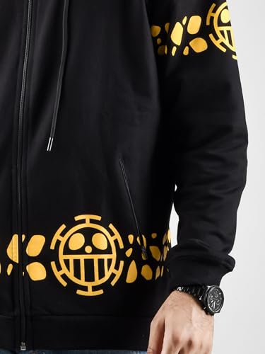 Image of ComicSense.xyz Unisex One Piece Anime Hoodie for Men and Women, Trafalgar Law Printed Cotton Cosplay Anime Hoodies