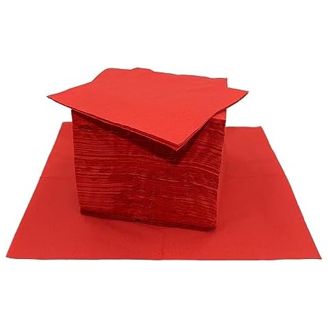 Eco-Friendly Red Cocktail Napkins Pack of 250 Cover