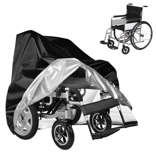 Funda impermeable para silla de ruedas, 100 x 75 x 100 cm, 210D Oxford, a prueba de polvo, plegable, impermeable, para sillas de ruedas eléctricas, andadores