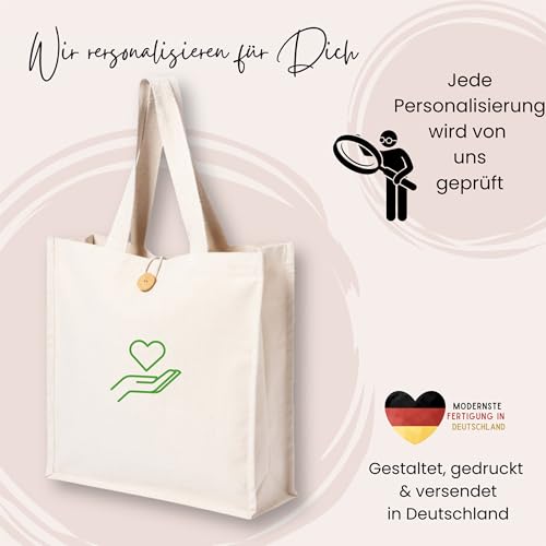 GRAZDesign Personalisierbare Hundemotiv Tragetasche aus Baumwolle mit Knopf und Namen, Ideal für Hunderassen-Liebhaber - Cocker Spaniel