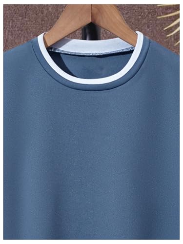 Verdusa Boy's Round Neck T Shirt Short Sleeve Summer 2 in 1 Tee Tops3