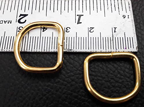 Image of Nimida D Rings 3 /4 inch inch 3 mm Thick | Good for 1 /2 inch belt | D Rings for Straps Ties Belts Bags, Handmade Un-Welded for Leather Bags Garment Clothes Luggage, Purse - Pack of 20