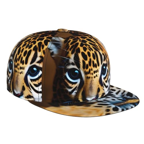 Cute Baby Jaguar - Gorra unisex de ala plana, gorra de béisbol clásica ajustable para hip hop y rock, negro, talla única, Negro, talla única