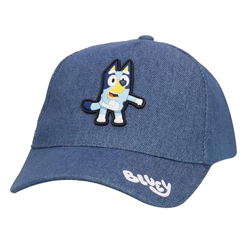 Bluey Hat Toddler Baseball Cap – Cute Hat for Kids, Adjustable Toddler Ball Cap, Bingo, Bandit Blue Denim