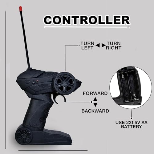 TEC TAVAKKAL Rc Monster Truck Remote Control Car for Kids Rock Crawler 5 Function 1:18 Rc Toys for Boys 2Wd Offroad High Speed Remote Car Toys for Kids 5 Years 12 – Black (Without Mist Spray)