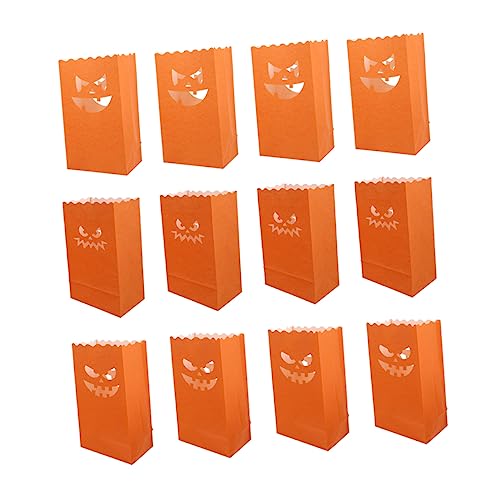 Bolsas de Calabaza Ignífugas para Velas de Halloween en Mesas y Zonas Interiores
