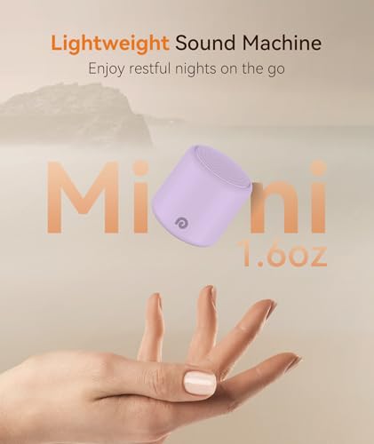 Image of Dreamegg Portable White Noise Machine, 1000mAh Battery, Travel, Purple | Egg-Sized, 16 Sounds, USB-C, Timer, Baby & Adults Sleep, Office Privacy, Gift Use
