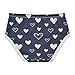 Joisal Cotton Toddlers Underwear Floral White Hearts Navy Blue Cute Panties Girl Aesthetic Briefs Kids Undies 5T