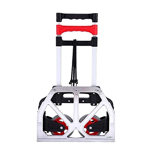 WBJLG Diables Portables Multifonctions, Chariots de Courses Chariot à Bagages Portable Pliant en Aluminium Diable de Voyage Léger Heavy Duty et Dolly, Noir Cover