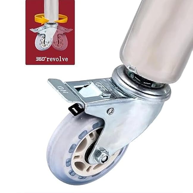 Kitchen Base Thermal Bucket Bracket, Thick Stainless Steel Bucket Rack, Thermal Bucket Mobile Rack, Soup Pot Mobile Trolley, Multi-Functional Heavy-Duty Trolley (Silver b)-Y2UHM8bl