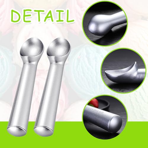 2 PCS Ice Cream Scoops – 7.1" Non-Stick Aluminum Alloy, Heavy Duty Anti-Freeze Handle, Easy Grip Design for Hard Ice Cream, Gelato, Sorbet, and Ice Cream Scoop with Release - Image 5