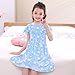 MHJY Girls Nightgowns Flutter Short Sleeves Princess Nightgown Sleepwear Soft Night Dress for Kids Toddler Girls,Blue