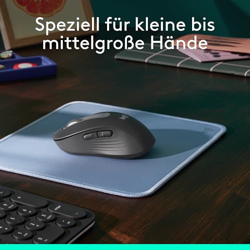Logitech Signature M650 Kabellose Maus - für kleine bis mittelgroße Hände, 2-Jahres-Batterie, Leise Klicks, Anpassbare Seitentasten, Bluetooth, Kompatibilität mit mehreren Geräten - Grau – Bild 4