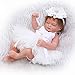 VSULZVNU Realistic Reborn Full Silicone Baby Bath Girl Doll Small Newborn Washable Breastfeeding Mini Doll Bedtime Early Education 10Inches 26 Cm
