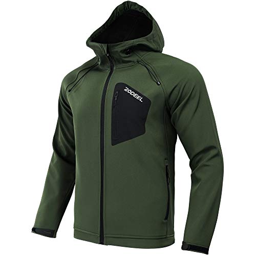 Rodeel Chaqueta de combate militar para hombre Chaquetas de forro polar con capucha (ArmyGreen, Talla M) Cover