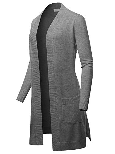 Image of STARJJ Womens Soft Stetchy Knit Longline Open Front Sweater Cardigan with Pockets (S-3X)
