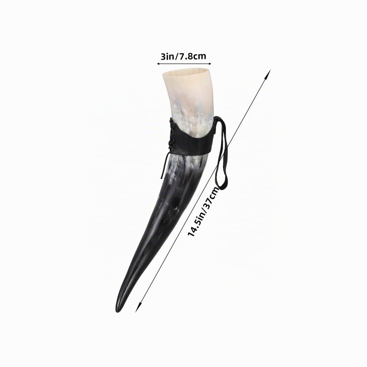 PRETYZOOM Chope En Corne À Boire Viking Grande Capacité 12.47 oz Gobelet Médiéval En Corne De Bœuf Pour Bière Vin Hydromel Décoration Rustique Soirées À Thème Reconstitutions