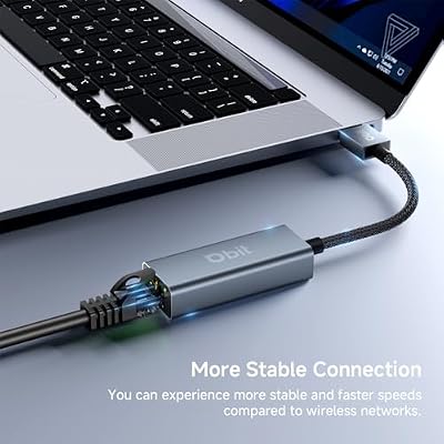 DBIT USB to Ethernet Adapter, Driver Free USB 3.0 to Gigabit Ethernet LAN Network Adapter, RJ45 Internet Adapter Compatible with MacBook, Laptop PC with Windows, XP, Vista, Mac, Linux, Nintendo Switch
