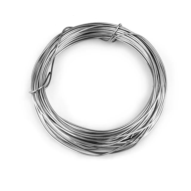 Alambre de acero inoxidable color plata, 10 metros, calibre 0.3/0.4/0.5/0.6/0.8/1mm para bisutería y manualidades miniatura 1