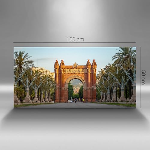 Tableau Arc de Triomphe Barcelone 120x60cm de Wallfluent pour salon
