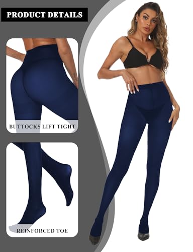 Image of Buauty 80D Black Tights for Women,Opaque Tights Soft, High Waist Soft Nylon Pantyhose