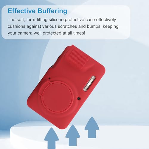 Funda de silicona para cámara Kodak PIXPRO FZ55 rojo miniatura 6