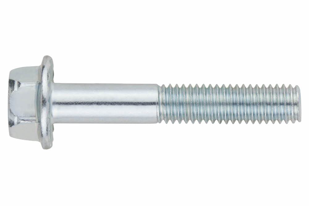 INDEX A PERFECT FIXING - D692110030 [DIN-6921] Tornillo DIN 6921, Cabeza hexagonal con arandela grafliada, Rosca métrica parcial, Acero zincado, Medida: M10 x 30 mm, Huella nº 15, Caja de 200 unidades