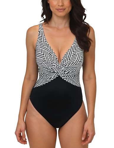 Maillot de bain une pièce femme pour piscine et plage au décolleté plongeant