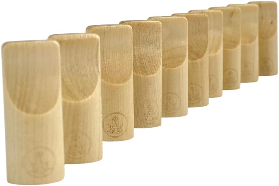 Purple Rose Supply Cannagar Tips for Personal 2-4g Cannagar Mold – Birchwood Cigarette Tips – Natural Wood Cigar Holder – Enhance Your Smoking Experience with Cigar Tips – Pack of 10