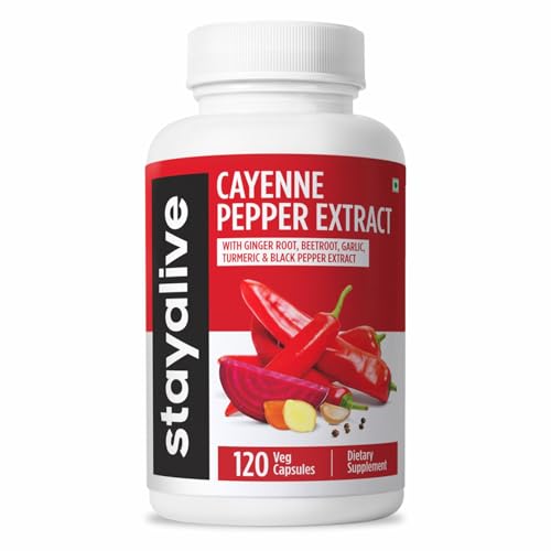 STAY ALIVE Cayenne Pepper Capsules 960mg Super...
