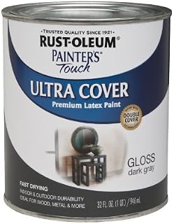 Rust-Oleum 1986502 Painters Touch Latex, 1-Quart, Dark Gray