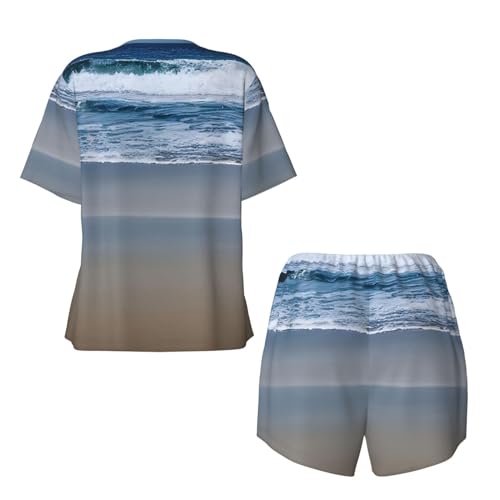 Ensemble de pyjama doux contre la chaleur nocturne short et haut - 5