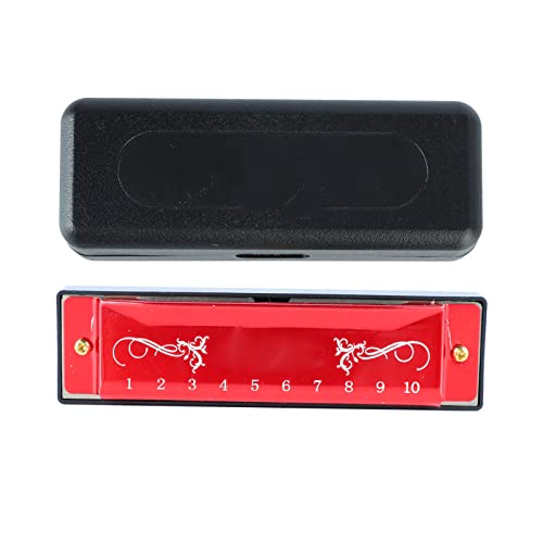 Harmonica 10 Trous, Lumière Dure sans Déformation 20 Mélodies Harmonica Standard en Aluminium et Acier Inoxydable Longue Durée de Vie pour la Classe (Rouge) - Les Beatles, Paul McCartney, John Lennon, RIngo Starr, George Harrison Harmonica 10 Trous, Lumière Dure sans Déformation 20 Mélodies Harmonica Standard en Aluminium et Acier Inoxydable Longue Durée de Vie pour la Classe (Rouge) – Image 7