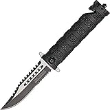 TAC Force TF-710BK Liner Lock Assisted Opening Folding Knife, Two-Tone Half-Serrated Blade, Black...