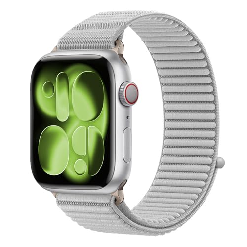 Sport Band Compatible with Apple Watch Bands Series 11 10 42mm, 9 8 7 41mm, 4 5 6 & SE 2 3 40mm for Women Men, Stretchy Straps for iWatch, Breathable, Soft Loop Ideal for Outdoor Gray 38mm 4