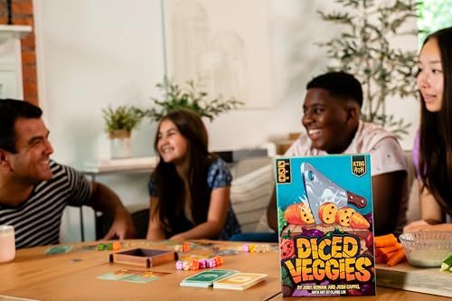 Kids Table Board Gaming Diced Veggies: Multicolor, 2-4 Players, Age 6+