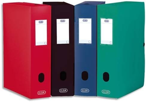 Elba Memphis 100200154 Classic Box File Polypropylene Assorted – 6 7/10 cm Pack of 10