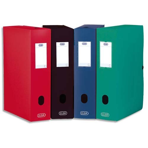 Elba Memphis 100200154 – Scatola in polipropilene, dorso di di 6 cm 7/10E colori assortiti – Set di 10
