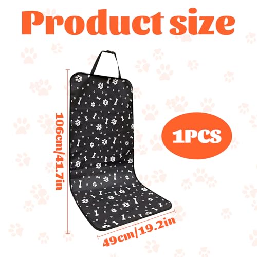 Eophmi 1 Pcs Dog Front Car Seat Cover for Dogs,Waterproof Dog Car Seat Cover Front Passenger,Dog Car Seat Protector,Car Dog Seat Cover for Pet Universal Fits Cars Trucks and Suvs (Black) - Image 3
