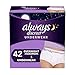 Always Discreet Incontinence & Postpartum Underwear for Women, Disposable, Overnight Maximum + Protection, Large, 14 Count - Pack of 3 (42 Count Total)