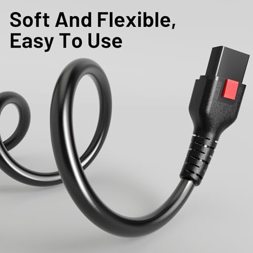Image of Vockjour Universal 9FT(2.75m) Power Cord 3 Prong C13 with Lock, Black | Suitable for Electronics Computer, Monitor, Instant Pot, Treadmill, Copier, TV, Samsung, Dell, 14AWG 15A 125V 1875W