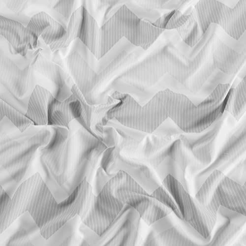 Utopia Bedding Queen Sheet Set, Soft Microfiber 4 Piece Bed Sheets With 15" Deep Pocket - Easy Care Brushed Microfiber (Chevron - Grey) #TOP6